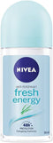 Nivea 48 Hr Energy Fresh Roll On Deodorant, 50ml